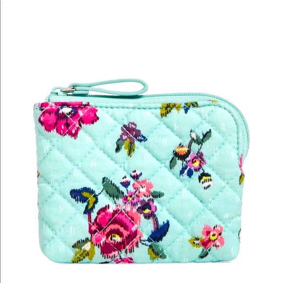 Vera Bradley Iconic RFID Crossbody Ikat Bouquet & Coin Purse Water Bouquet NWT - Picture 5 of 9